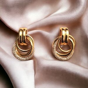 Stunning Hoop and Pave Statement Earrings